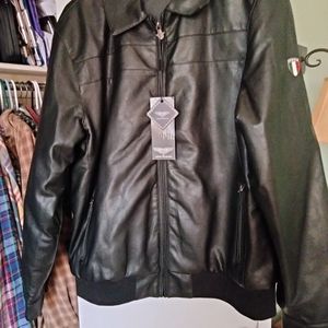 Men's AC brand soft leather jacket